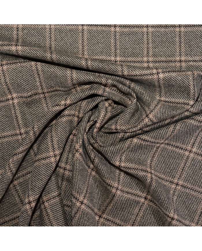 Tweed Loro Piana Windowpane din 100% Cașmir