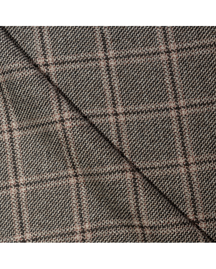 Tweed Loro Piana Windowpane din 100% Cașmir