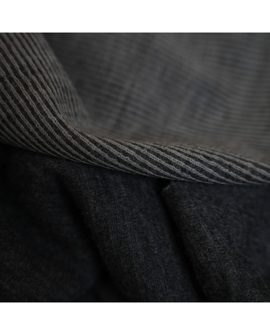Jerse Gri Reversibil din Lână și Bumbac Premium