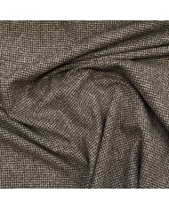 Stofă Tweed Loro Piana în micro-carouri maro