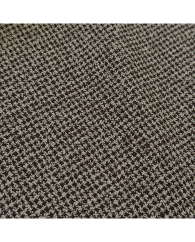 Stofă Tweed Loro Piana în micro-carouri maro