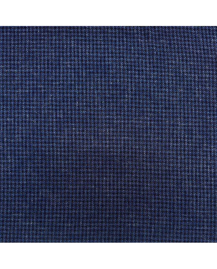 Stodă Tweed Pied de Poule Albastru cu Negru