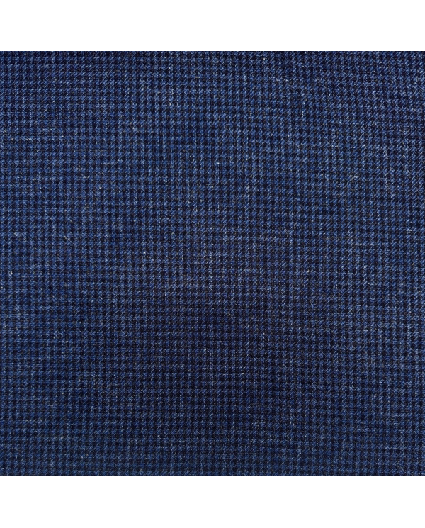 Stodă Tweed Pied de Poule Albastru cu Negru