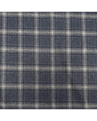 Stofă Windowpane din lână și mătase