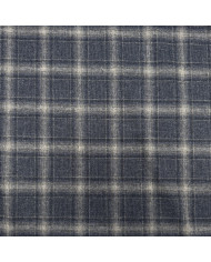 Stofă Windowpane din lână și mătase