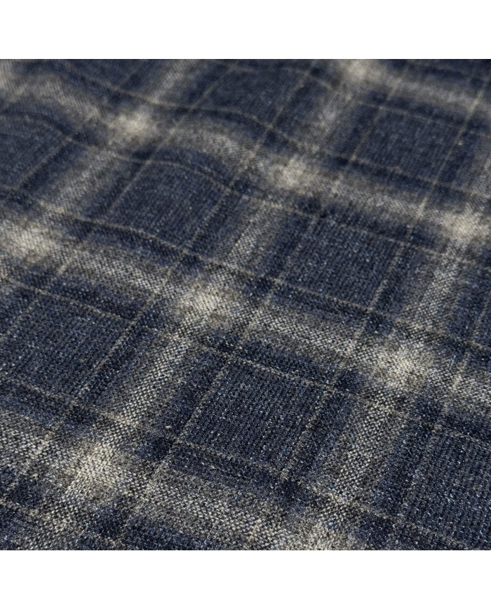 Stofă Windowpane din lână și mătase
