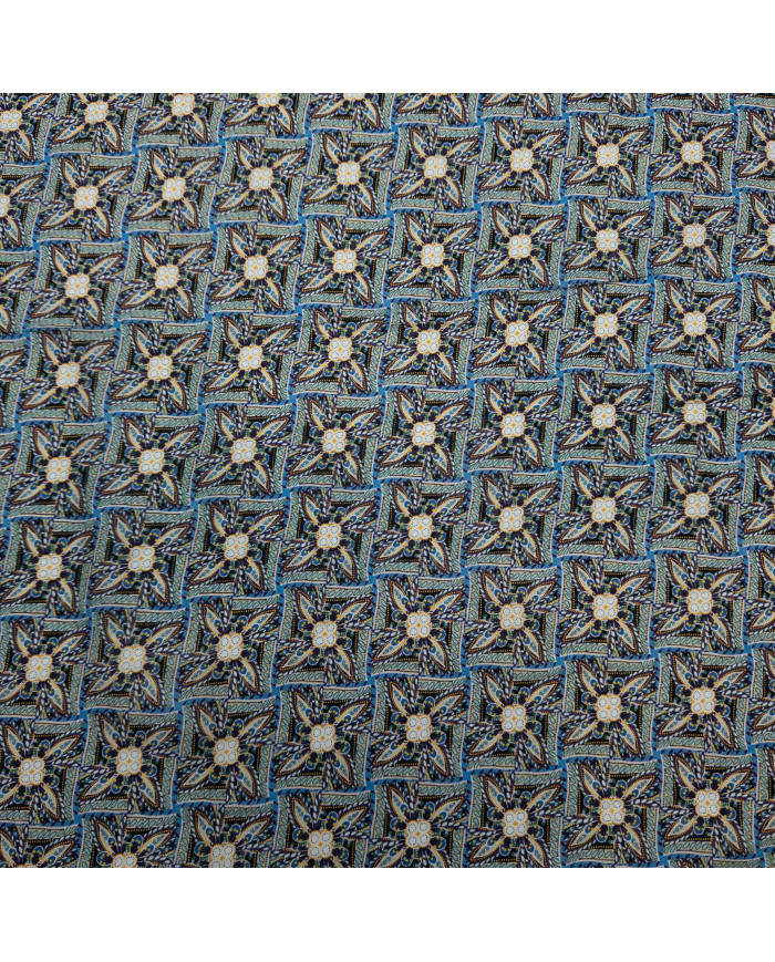 In cu bumbac în model geometric albastru