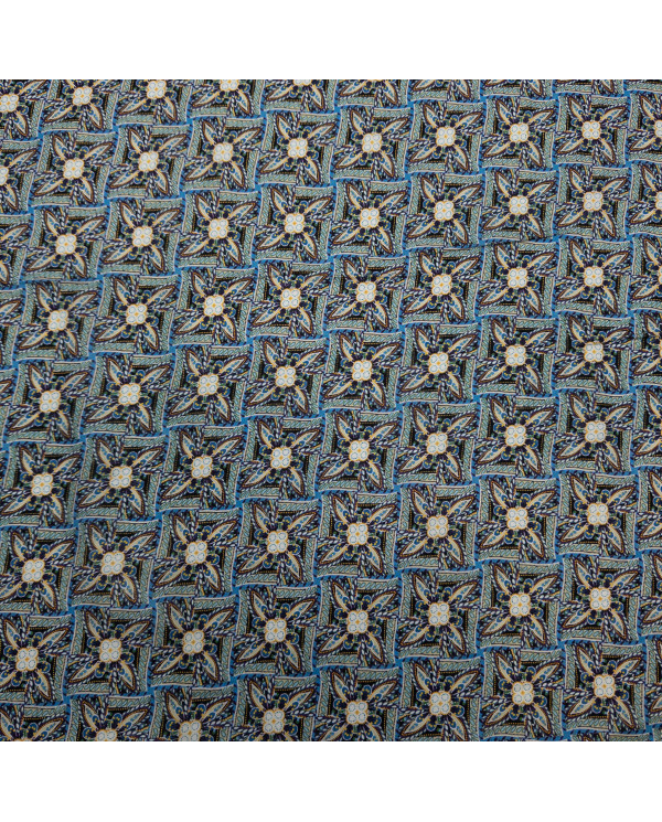 In cu bumbac în model geometric albastru