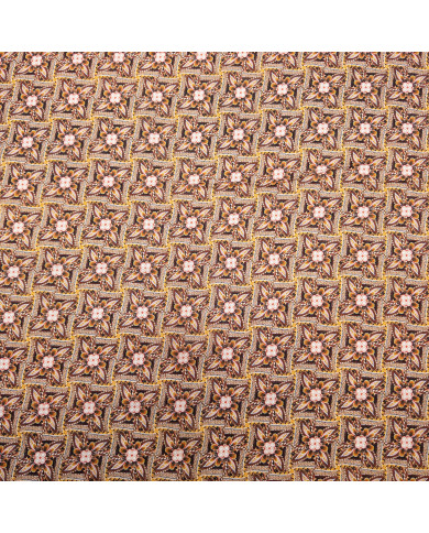 In cu bumbac în model geometric maro și ocru
