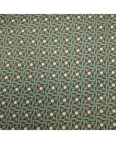 In cu bumbac în model geometric verde mentă