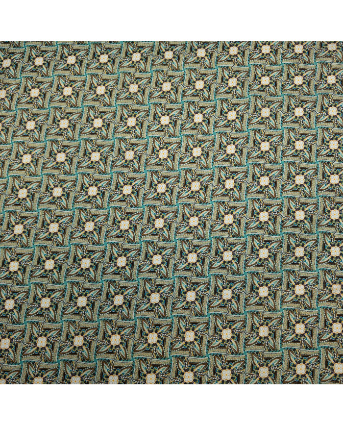 In cu bumbac în model geometric verde mentă