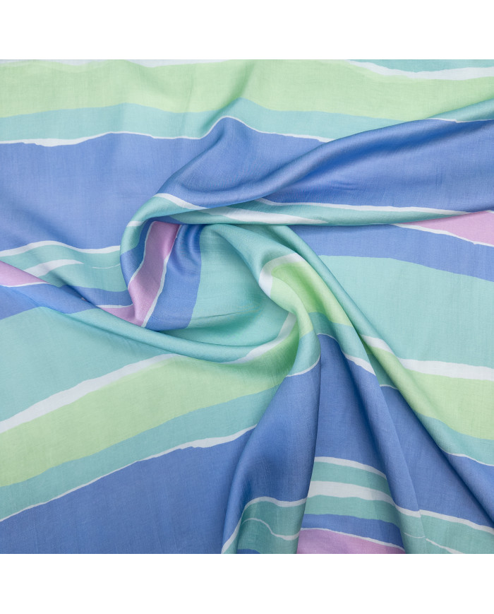 In cu vâscoză în dungi multicolore pastel