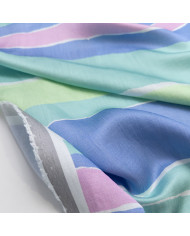 In cu vâscoză în dungi multicolore pastel