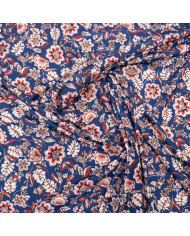 Jerse subțire bleumarin cu imprimeu floral