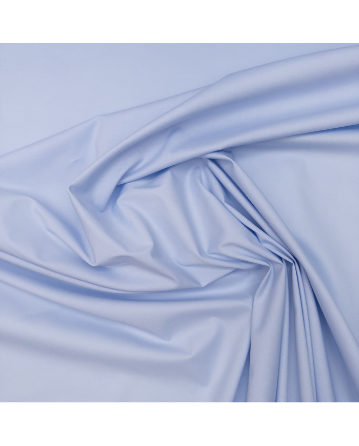 Poplin din bumbac albastru deschis