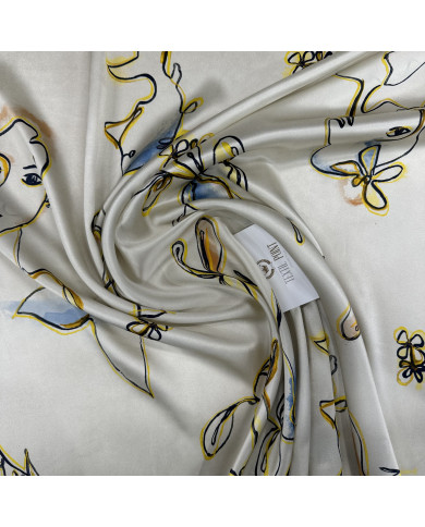 Mătase satinată model abstract