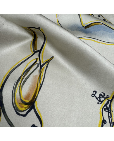 Mătase satinată model abstract